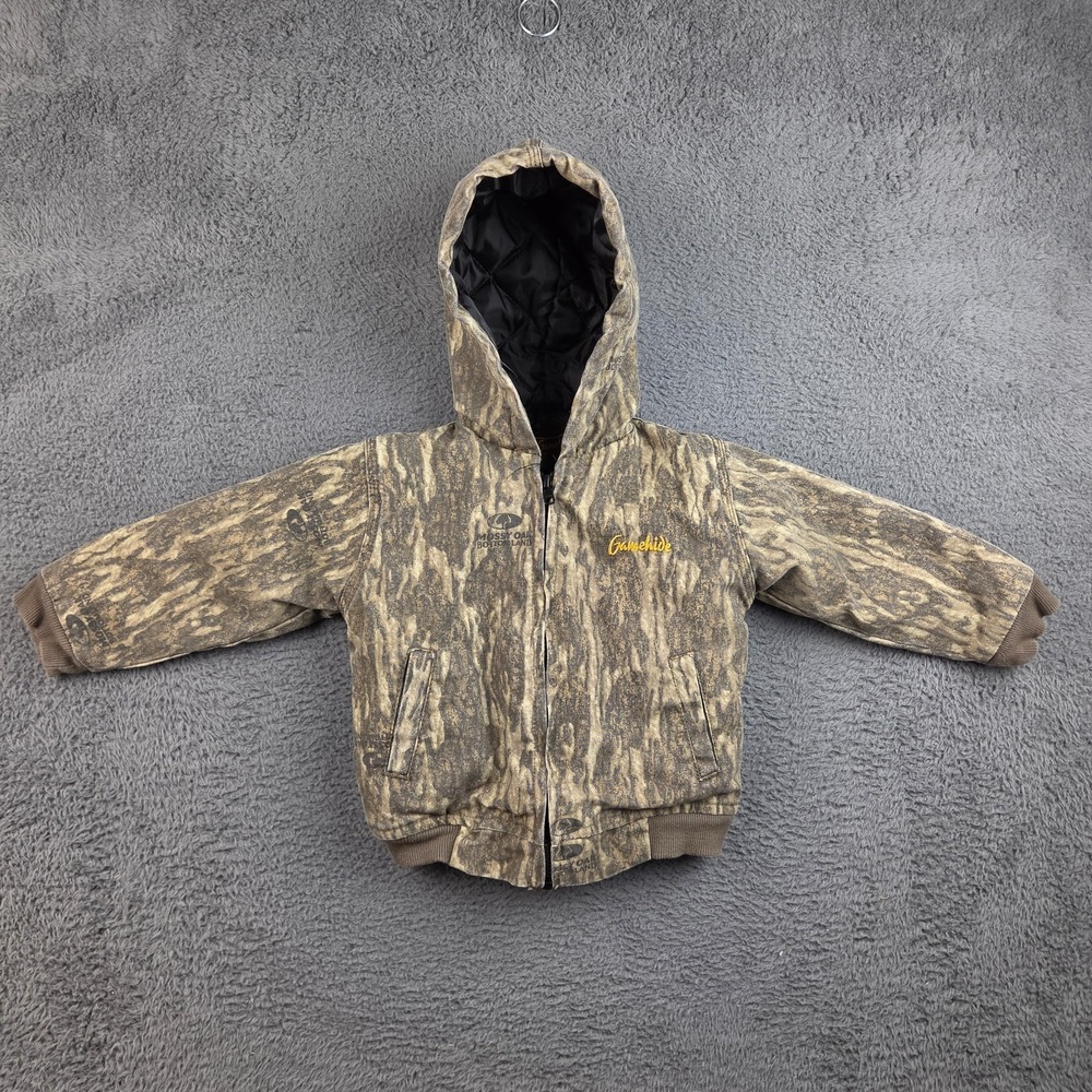 Mossy Oak Bottomland Camo Jacket Kid's 3T Gamehide Brown Hooded Coat